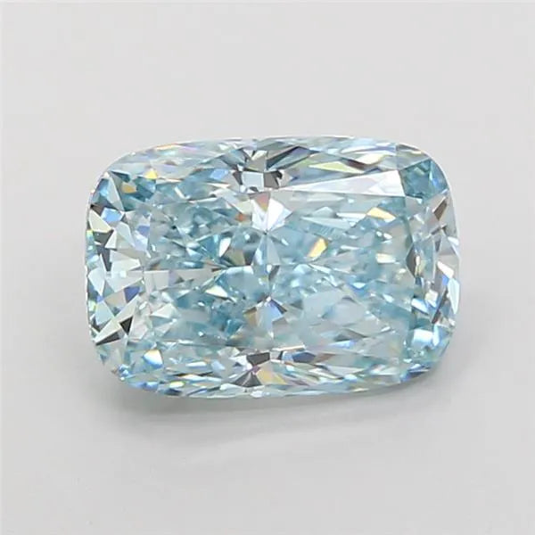 3.60ct Cushion modified Lab Grown Diamond (Colour Fancy Intense Greenish Blue, Clarity VS1, IGI Certified)