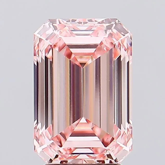 3.60ct Emerald Lab Grown Diamond (Colour Fancy Intense Pink, Clarity VVS2, IGI Certified)
