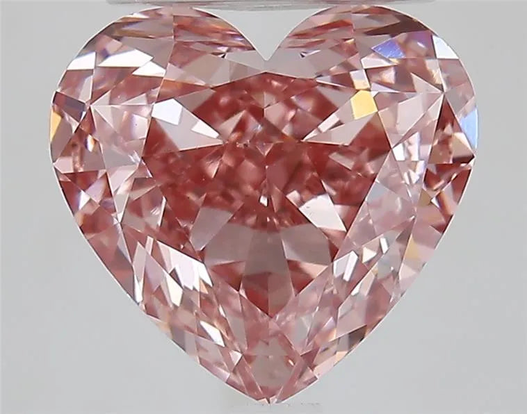 3.60ct Heart Lab Grown Diamond (Colour Fancy Vivid Pink, Clarity VS1, IGI Certified)