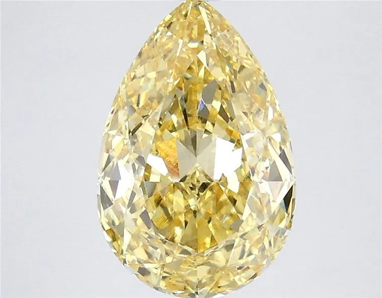 3.60ct Pear Lab Grown Diamond (Colour Fancy Intense Yellow, Clarity VVS2, IGI Certified)