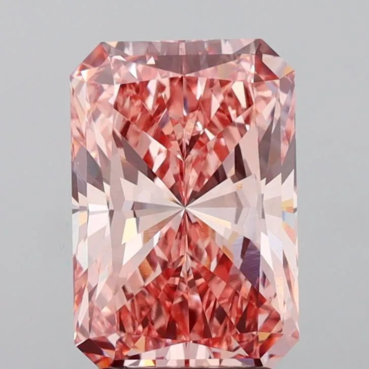 3.61ct Radiant Lab Grown Diamond (Colour Fancy Vivid Pink, Clarity VS1, IGI Certified)