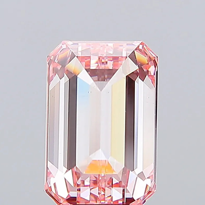 3.65ct Emerald Lab Grown Diamond (Colour Fancy Vivid Pink, Clarity VS1, IGI Certified)