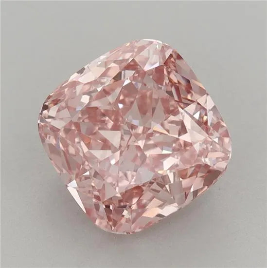 3.69ct Cushion modified Lab Grown Diamond (Colour Fancy Vivid Pink, Clarity VVS2, IGI Certified)