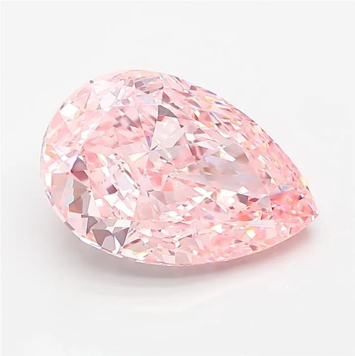 3.69ct Pear Lab Grown Diamond (Colour Fancy Vivid Pink, Clarity VVS2, IGI Certified)
