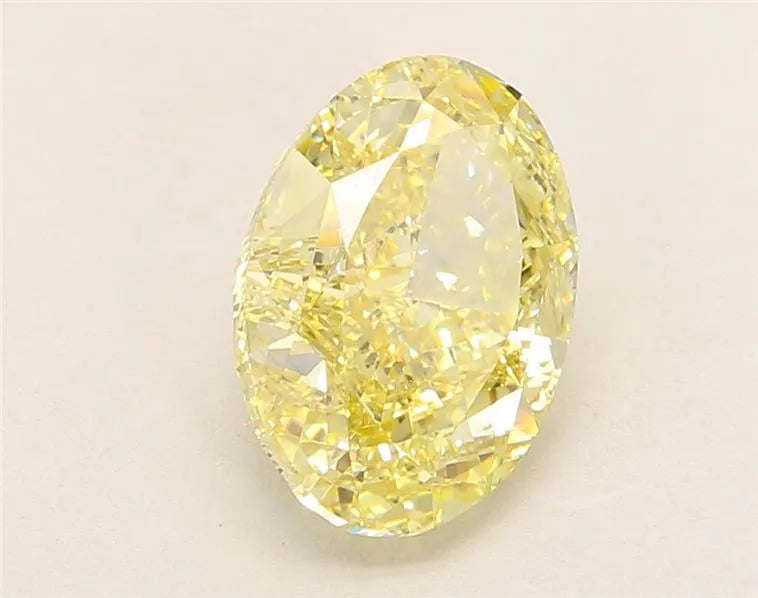 3.70ct Oval Lab Grown Diamond (Colour Fancy Intense Yellow, Clarity VS1, IGI Certified)