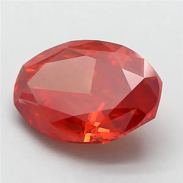 3.71ct Oval Lab Grown Diamond (Colour Fancy Vivid Red, Clarity VS2, IGI Certified)