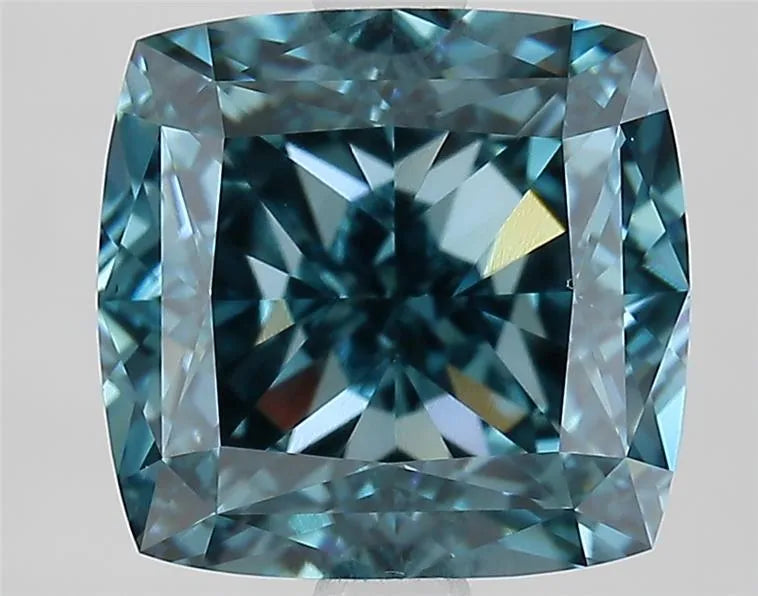 3.72ct Cushion modified Lab Grown Diamond (Colour Fancy Vivid Blue, Clarity VVS2, IGI Certified)