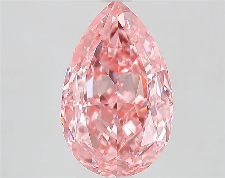 3.72ct Pear Lab Grown Diamond (Colour Fancy Vivid Pink, Clarity VS1, IGI Certified)