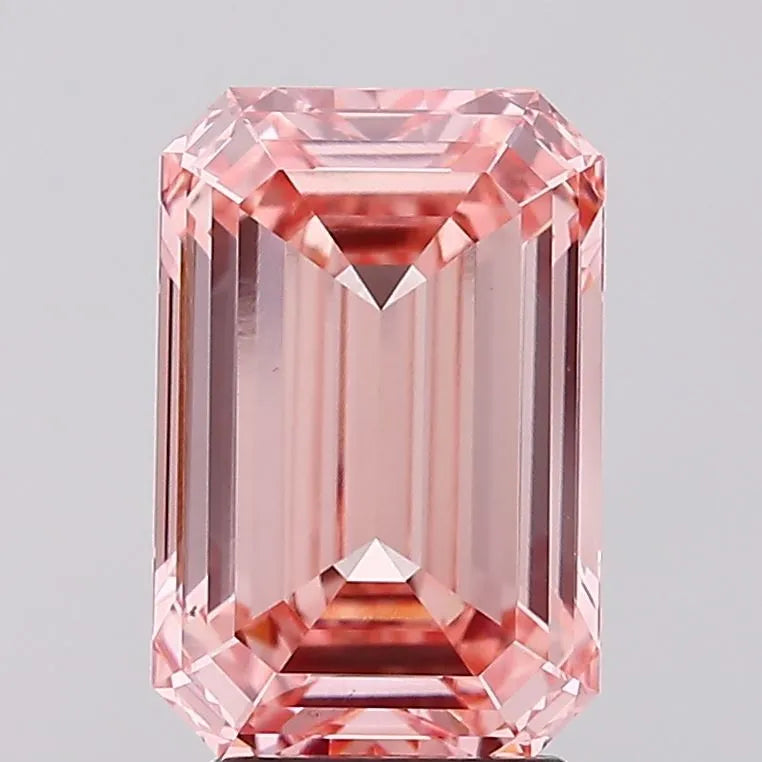 3.73ct Emerald Lab Grown Diamond (Colour Fancy Vivid Pink, Clarity VS1, IGI Certified)