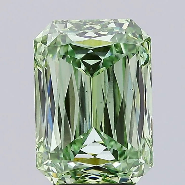 3.73ct Radiant Lab Grown Diamond (Colour Fancy Vivid Green, Clarity VS1, IGI Certified)