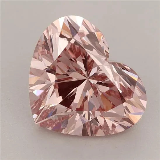 3.74ct Heart Lab Grown Diamond (Colour Fancy Vivid Pink, Clarity VS1, IGI Certified)