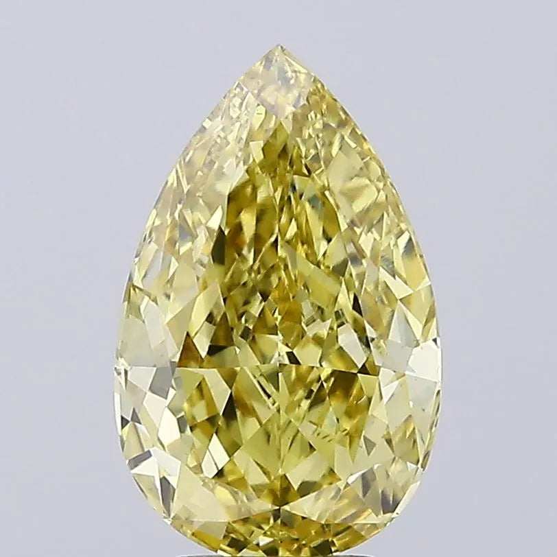 3.74ct Pear Lab Grown Diamond (Colour Fancy Intense Yellow, Clarity VS1, IGI Certified)
