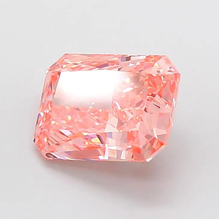3.74ct Radiant Lab Grown Diamond (Colour Fancy Vivid Pink, Clarity VVS2, IGI Certified)