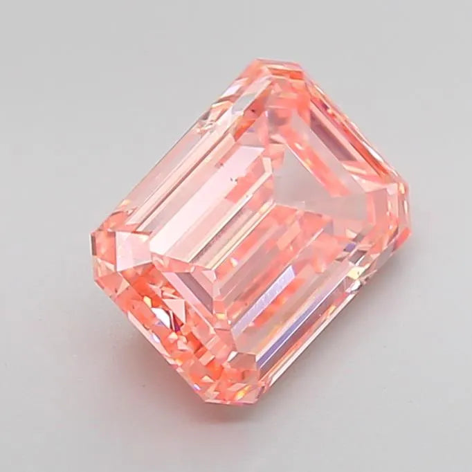3.76ct Emerald Lab Grown Diamond (Colour Fancy Vivid Pink, Clarity VS2, IGI Certified)