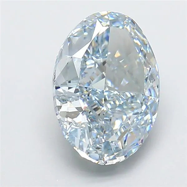 3.76ct Oval Lab Grown Diamond (Colour Fancy Intense Blue, Clarity FL, IGI Certified)