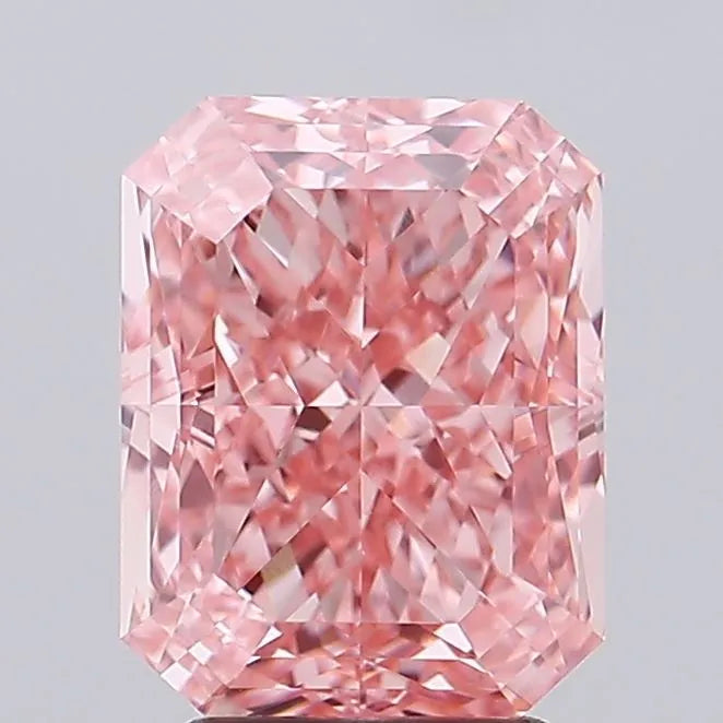 3.78ct Radiant Lab Grown Diamond (Colour Fancy Vivid Pink, Clarity VVS2, IGI Certified)