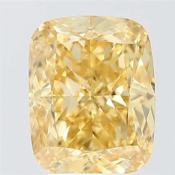 3.81ct Cushion modified Lab Grown Diamond (Colour Fancy Vivid Yellow, Clarity VVS2, IGI Certified)