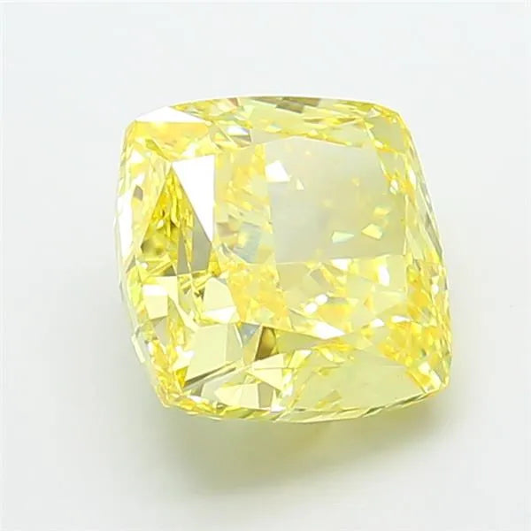 3.83ct Cushion modified Lab Grown Diamond (Colour Fancy Intense Yellow, Clarity VVS2, IGI Certified)