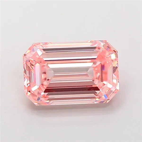 3.85ct Emerald Lab Grown Diamond (Colour Fancy Intense Pink, Clarity VS1, IGI Certified)