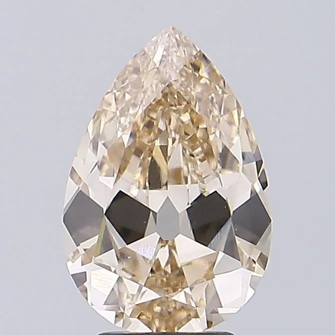 3.85ct Pear Lab Grown Diamond (Colour Fancy Light Brown, Clarity VS1, IGI Certified)