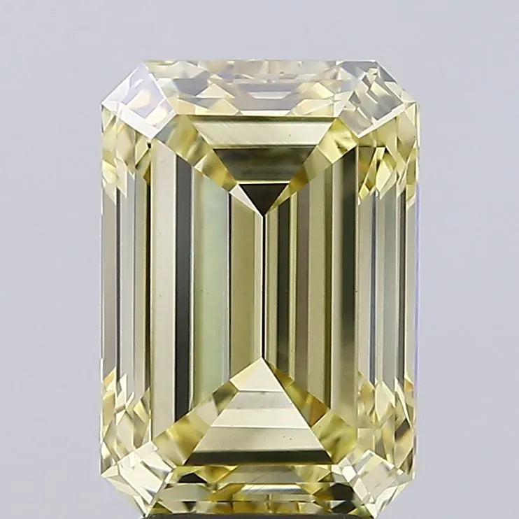 3.88ct Emerald Lab Grown Diamond (Colour Fancy Yellow, Clarity VS2, IGI Certified)