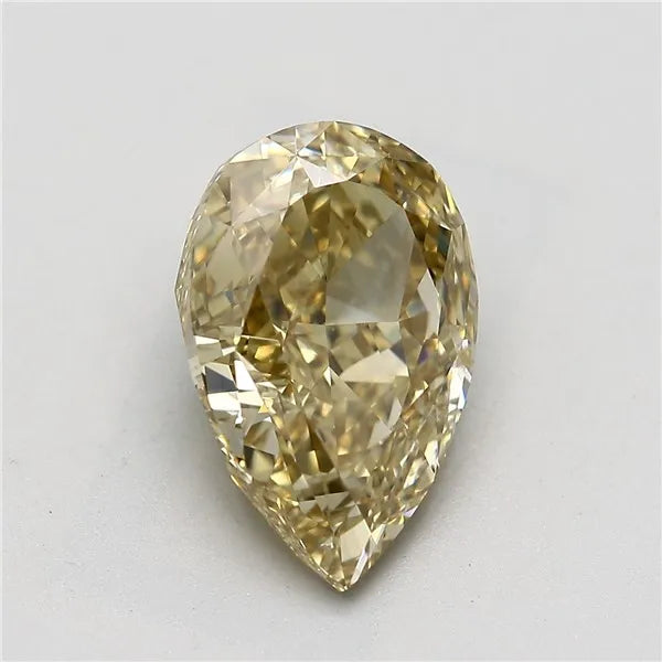 3.88ct Pear Natural Diamond (Colour Fancy Yellow, Clarity VVS2, GIA Certified)