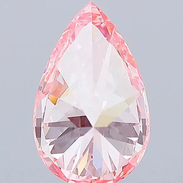 3.89ct Pear Lab Grown Diamond (Colour Fancy Vivid Pink, Clarity VS1, IGI Certified)