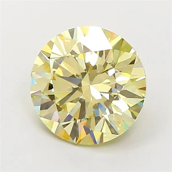 3.94ct Round Lab Grown Diamond (Colour Fancy Light Yellow, Clarity VS1, Cut EX, IGI Certified)