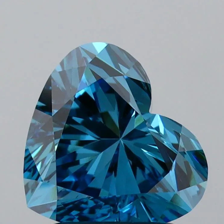 1.59ct Heart Lab Grown Diamond (Colour Fancy Vivid Blue, Clarity VVS2, IGI Certified)