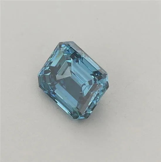 0.39ct Emerald Lab Grown Diamond (Colour Fancy Intense Blue, Clarity VS1, IGI Certified)