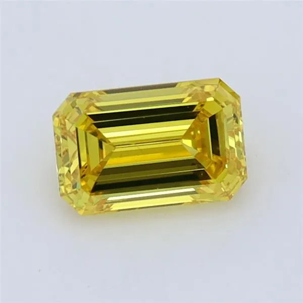 0.73ct Emerald Lab Grown Diamond (Colour Fancy Intense Yellow, Clarity SI1, IGI Certified)