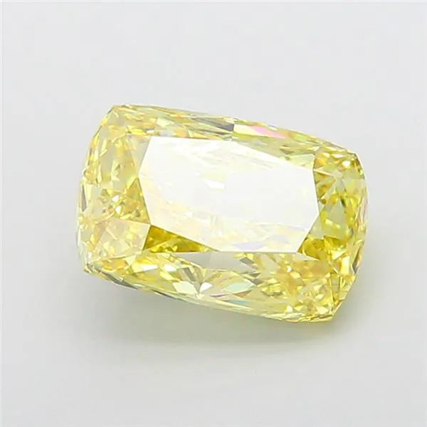 4.00ct Cushion modified Lab Grown Diamond (Colour Fancy Intense Yellow, Clarity VS2, IGI Certified)