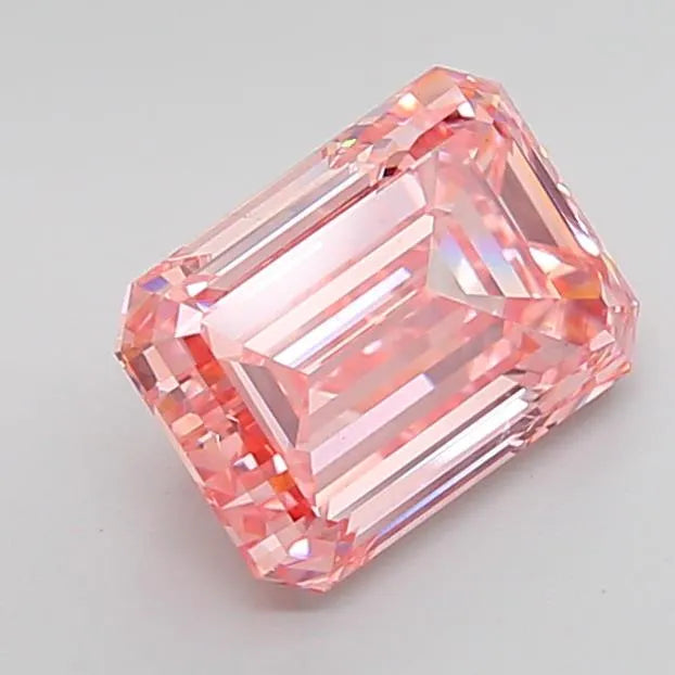 4.00ct Emerald Lab Grown Diamond (Colour Fancy Intense Pink, Clarity VS1, IGI Certified)