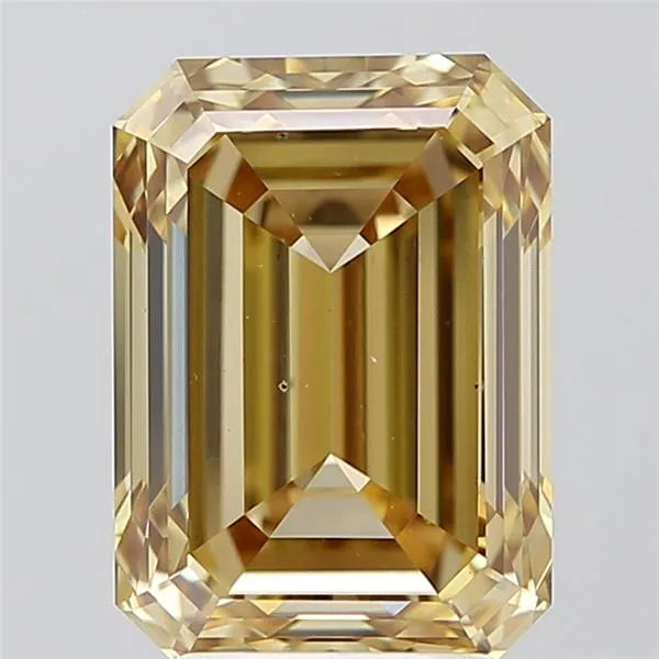 4.00ct Emerald Lab Grown Diamond (Colour Fancy Intense Yellow, Clarity VS2, IGI Certified)