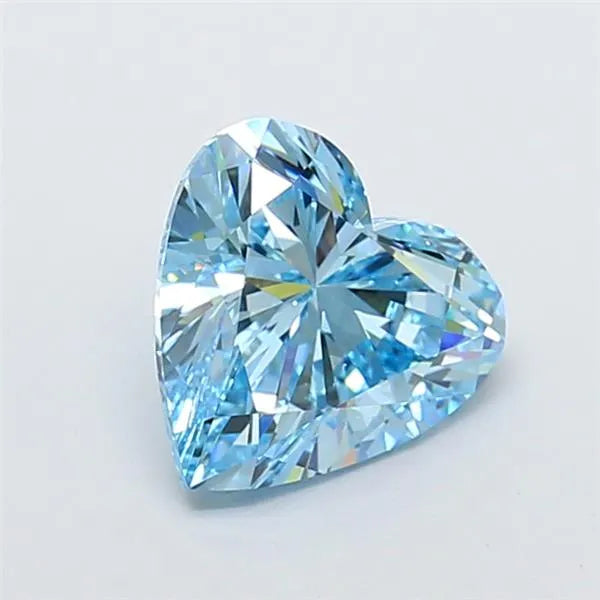 4.00ct Heart Lab Grown Diamond (Colour Fancy Vivid Blue, Clarity VS2, IGI Certified)