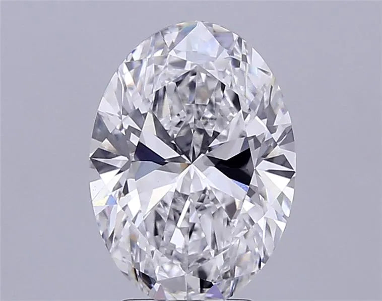 4.00ct Oval Lab Grown Diamond (Colour D, Clarity VVS2, IGI Certified)