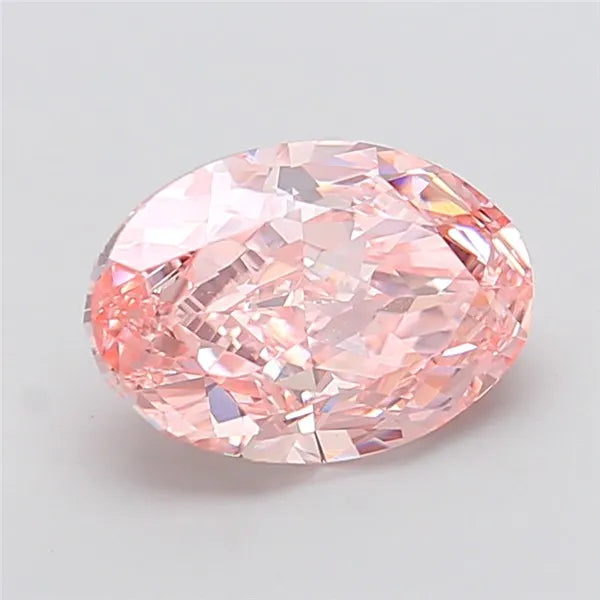 4.00ct Oval Lab Grown Diamond (Colour Fancy Vivid Pink, Clarity VS1, IGI Certified)