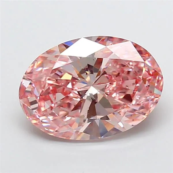 4.00ct Oval Lab Grown Diamond (Colour Fancy Vivid Pink, Clarity VS2, IGI Certified)