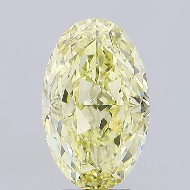 4.00ct Oval Lab Grown Diamond (Colour Fancy Yellow, Clarity VS2, IGI Certified)