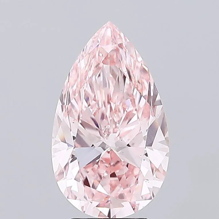 4.00ct Pear Lab Grown Diamond (Colour Fancy Intense Pink, Clarity VS2, IGI Certified)
