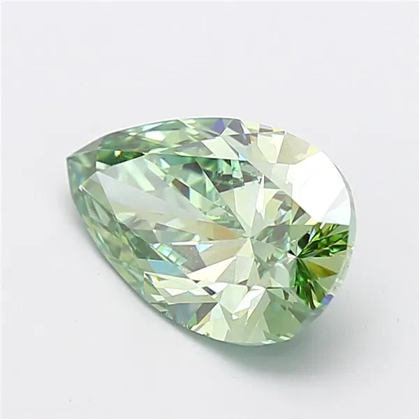4.00ct Pear Lab Grown Diamond (Colour Fancy Vivid Green, Clarity VS1, IGI Certified)