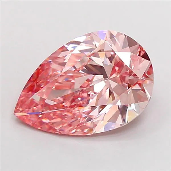 4.00ct Pear Lab Grown Diamond (Colour Fancy Vivid Pink, Clarity VS1, IGI Certified)