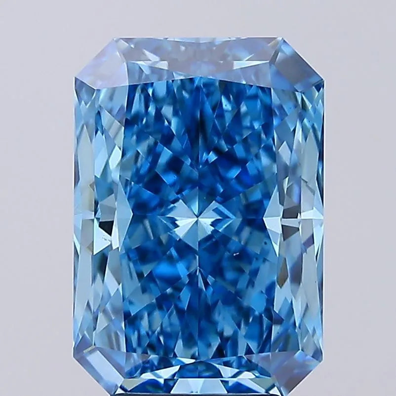 4.00ct Radiant Lab Grown Diamond (Colour Fancy Vivid Blue, Clarity VS1, IGI Certified)