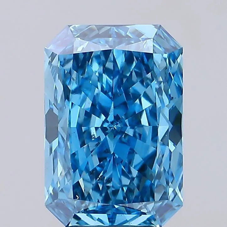 4.00ct Radiant Lab Grown Diamond (Colour Fancy Vivid Blue, Clarity VS2, IGI Certified)