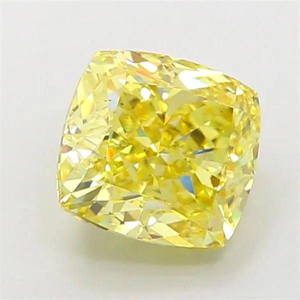 4.01ct Cushion modified Lab Grown Diamond (Colour Fancy Intense Yellow, Clarity VS1, IGI Certified)