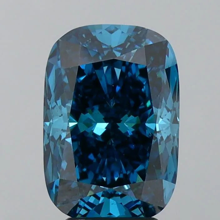 4.01ct Cushion modified Lab Grown Diamond (Colour Fancy Vivid Blue, Clarity VS1, IGI Certified)