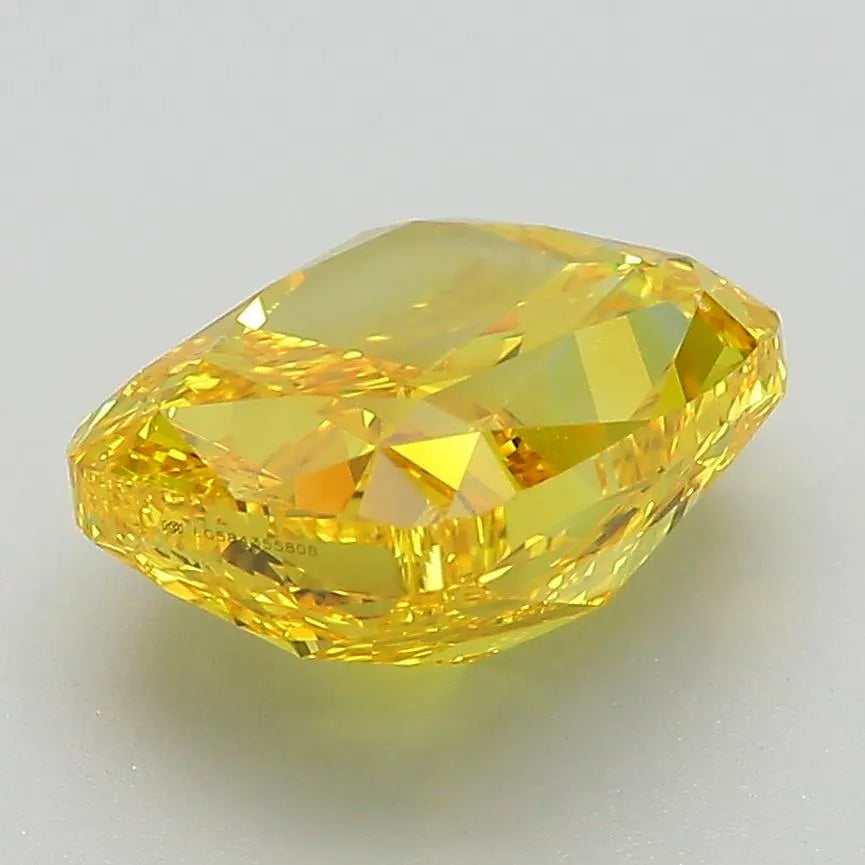 4.01ct Cushion modified Lab Grown Diamond (Colour Fancy Vivid Yellow, Clarity VS1, IGI Certified)