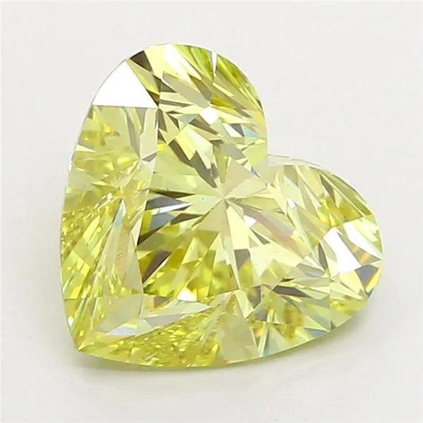 4.01ct Heart Lab Grown Diamond (Colour Fancy Intense Yellow, Clarity VS1, IGI Certified)