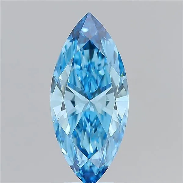4.01ct Marquise Lab Grown Diamond (Colour Fancy Vivid Blue, Clarity VVS2, IGI Certified)