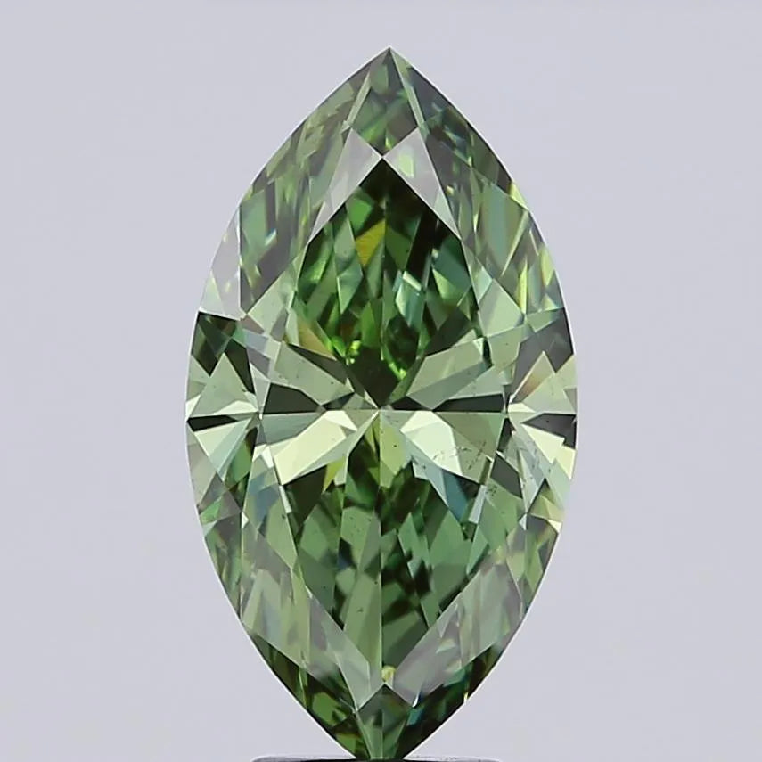 4.01ct Marquise Lab Grown Diamond (Colour Fancy Vivid Green, Clarity VS2, IGI Certified)